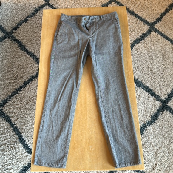 Bonobos Slim Straight Pants 32/32 in Gray - Picture 3 of 4